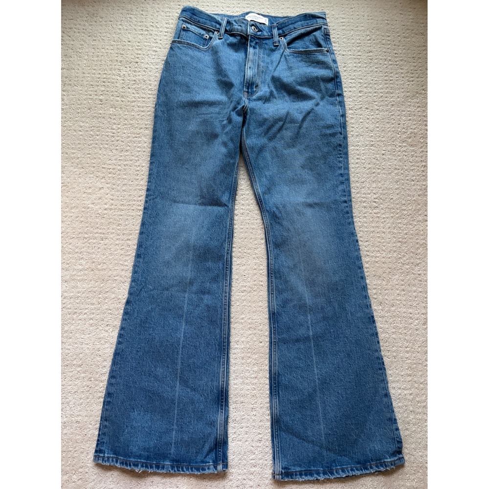 Abercrombie & Fitch Vintage Flare Jeans 28 6R Blue High Rise Retro Boho Vintage